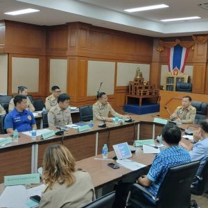 จังหวัดสมุทรปราการ ประชุมติดตามการดำเนินงานด้านยาเสพติดในพื้นที่